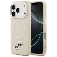 KARL LAGERFELD Maskica Karl&Choupette Pins MagSafe za iPhone 17 Pro Max, bež