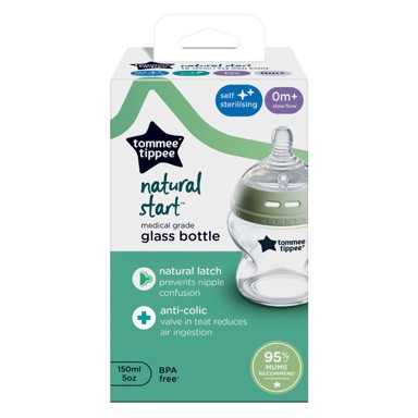TOMMEE TIPPEE Staklena bočica CTN, 150 ml