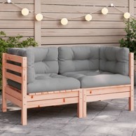 Kutna vrtna sofa s jastucima od masivnog drva duglazije