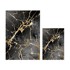 MILA HOME Crne/u zlatnoj boji kupaonske prostirke u setu 2 kom 60x100 cm Cracks