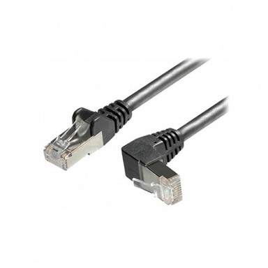 TRANSMEDIA Mrežni kabel TI45-0,5L, 0,5 m, CAT6a, SFTP, RJ45 plug ravno/angled up, crni