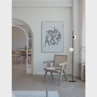 NOVA LUCE Edem stajaća lampa led 16w/3000k/1860lm/ /ip20/crna nl9061437