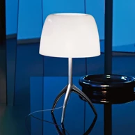 FOSCARINI Stolna lampa Lumiere Piccola E14 dimabilna, bijela