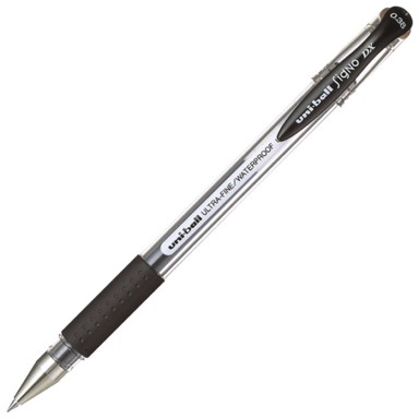 UNI Roler gel grip um-151, crni, 0.38 mm