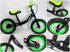 Bicikl bez pedala, R3, crno/zeleni