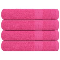 Ručnici za saunu 4 kom ružičasti 80x200 cm 360 gsm 100 % pamuk