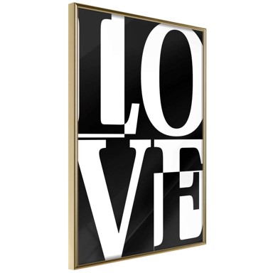 Poster Love Chessboard 20x30