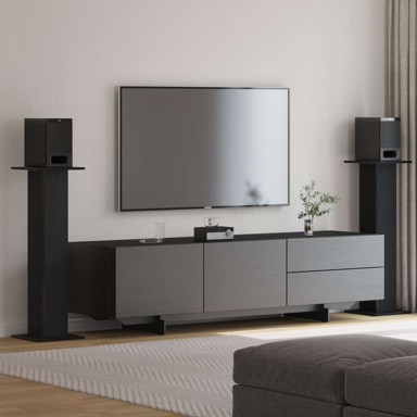 Stalci za zvučnike, 30x30x95 cm, od umjetnog drva, crvena, 2 komada