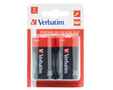 VERBATIM Baterija, D-LR20 Mono alkalna, 2 komada