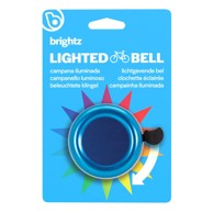 BRIGHTZ Zvono za bicikl s LED svjetlom, plava