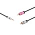 Audio kabel jack 3,5 mm stereo utikač / 2x RCA (cinch) utikač, slim, 2 m