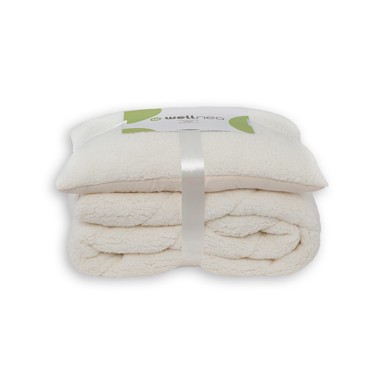 Deka Wellneo set s jastukom bež 140x200 cm