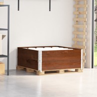 Okviri za palete 2 kom smeđi 100 x 100 cm od masivne borovine