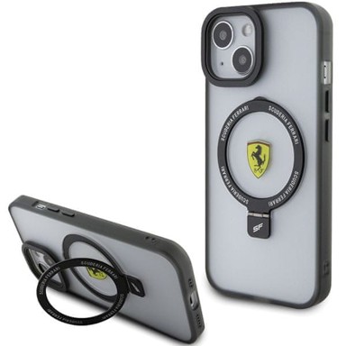 FERRARI Futrola Ring Stand 2023, za iPhone 15 Plus/14 Plus, MagSafe, crna