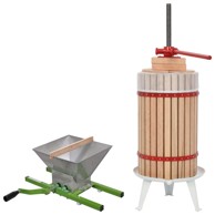 Set preše i drobilice za voće i vino 2-dijelni drobilica 30 l + 7 l
