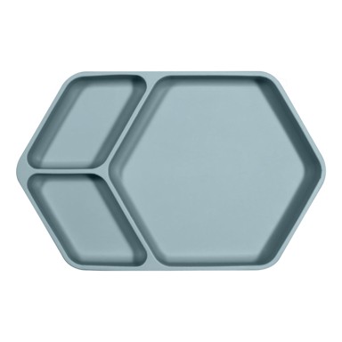 KIDSGUT Silikonski dječji tanjur 16x25 cm, plavi