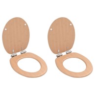 MDF Toaletna daska s mekim zatvaranjem 2 kom uzorak bambusa