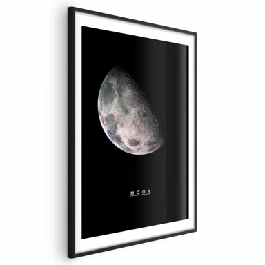 Plakat Mjesec, 21x30 cm, crni okvir s margom