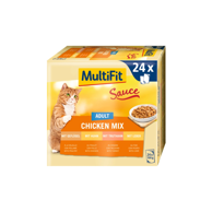 MULTIFIT Cat Adult mix piletina u umaku, multipack 24 x 100 g