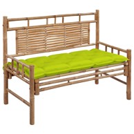 Vrtna klupa s jastukom 120 cm od bambusa