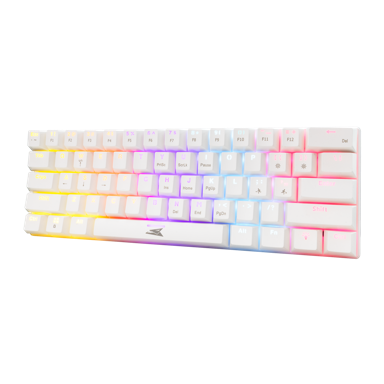 BARACUDA Gaming tipkovnica BGK-03221 Dolphin, mehanička, Blue Switch, RGB osvjetljenje, US raspored, bijela