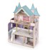ECOTOYS Kućica za lutke Bella Castle, 4 razine, 5 prostorija, 15 kom namještaja, drvena