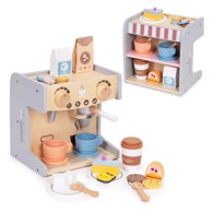 ECOTOYS Drveni aparat za kavu, 2u1