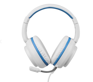 DELTACO Gaming slušalice za Sony Playstation 5, 2m, bijelo-plave
