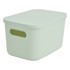HOMÉA Svijetlo zelena plastična kutija za pohranu s poklopcem 24,5x18x15 cm 