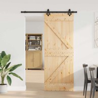 Klizna vrata Narvik, 80 x 210 cm, 152,5 cm, prirodna i crna