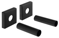 SAPHO Rozeta za cijevi, 50 x 50 mm, set, crna mat