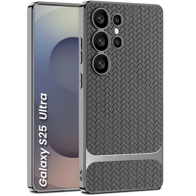 GKK Futrola za Samsung Galaxy S25 Ultra, tkana koža, siva