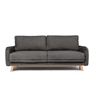 BONAMI SELECTION Siva sklopiva sofa od samta 218 cm Tori, 218x102x80 cm