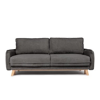 BONAMI SELECTION Siva sklopiva sofa od samta 218 cm Tori, 218x102x80 cm