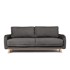 BONAMI SELECTION Siva sklopiva sofa od samta 218 cm Tori, 218x102x80 cm