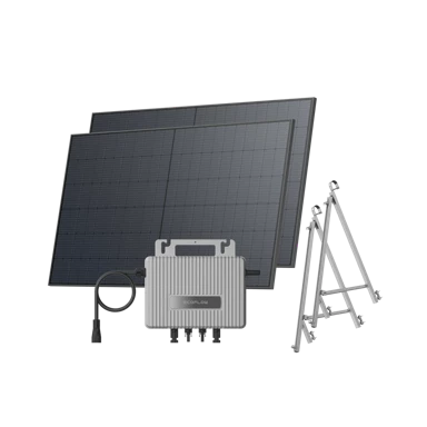 ECOFLOW Balkonska solarna elektrana Stream, staklena, mikroinverter + 2×520W solarni paneli