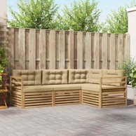 Set vanjskih sofa, 4 kom, 245.5 x 166.5 x 73 cm, bijelo-bež