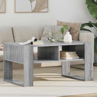 Stolić za kavu od konstruiranog drva 92 x 53 x 45 cm, siva sonoma