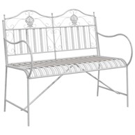 Vrtna klupa, 103.5 x 59 x 89 cm, metal, bijela