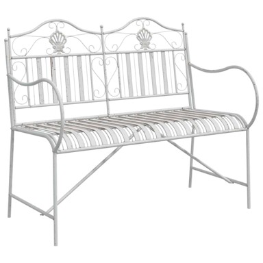 Vrtna klupa, 103.5 x 59 x 89 cm, metal, bijela