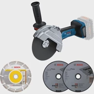 BOSCH Aku kutna brusilica BITURBO GWS 18V-180 P Professional, solo 180 mm, 3 reznice, L-BOXX