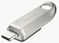 SANDISK USB-C stick Ultra Luxe, 128GB, 3.2 Gen1, 400 MB/s, srebrna (SDCZ75-128G-G46)