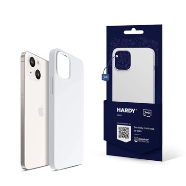 3MK Hardy Silicone MagCase, iPhone 14 Plus, bijelo