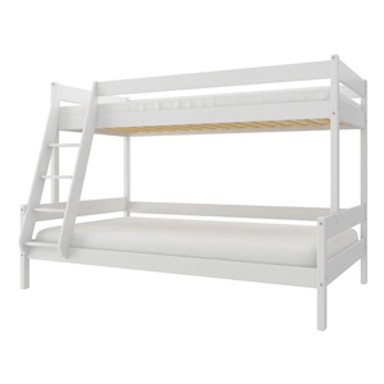 Dječji krevet na kat Familijne, 200 x 120/90 cm, s ladicom, bijeli