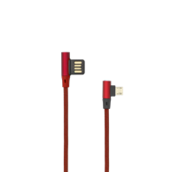 SBOX USB kabel, USB A Muški/Micro USB Muški, 90°, 1.5 m, crveni
