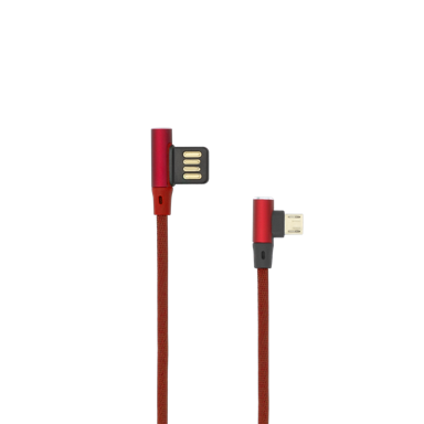SBOX USB kabel, USB A Muški/Micro USB Muški, 90°, 1.5 m, crveni