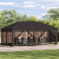 Paviljon s bočnim stranama, 6 x 3 m, poliester i čelik, antracit