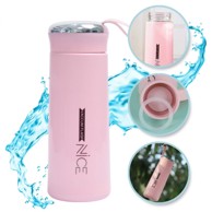 LIVEFY Staklena boca Bottly 400 ml, ružičasta