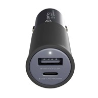PRIO Auto punjač, crni, brzo punjenje, 100 W, PD, USB C, USB A, 22.5 W