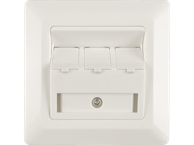 Ugradbeni adapter za 3 RJ45 modula s poklopcima za prašinu